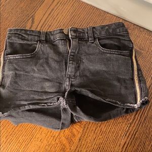 Black jean shorts